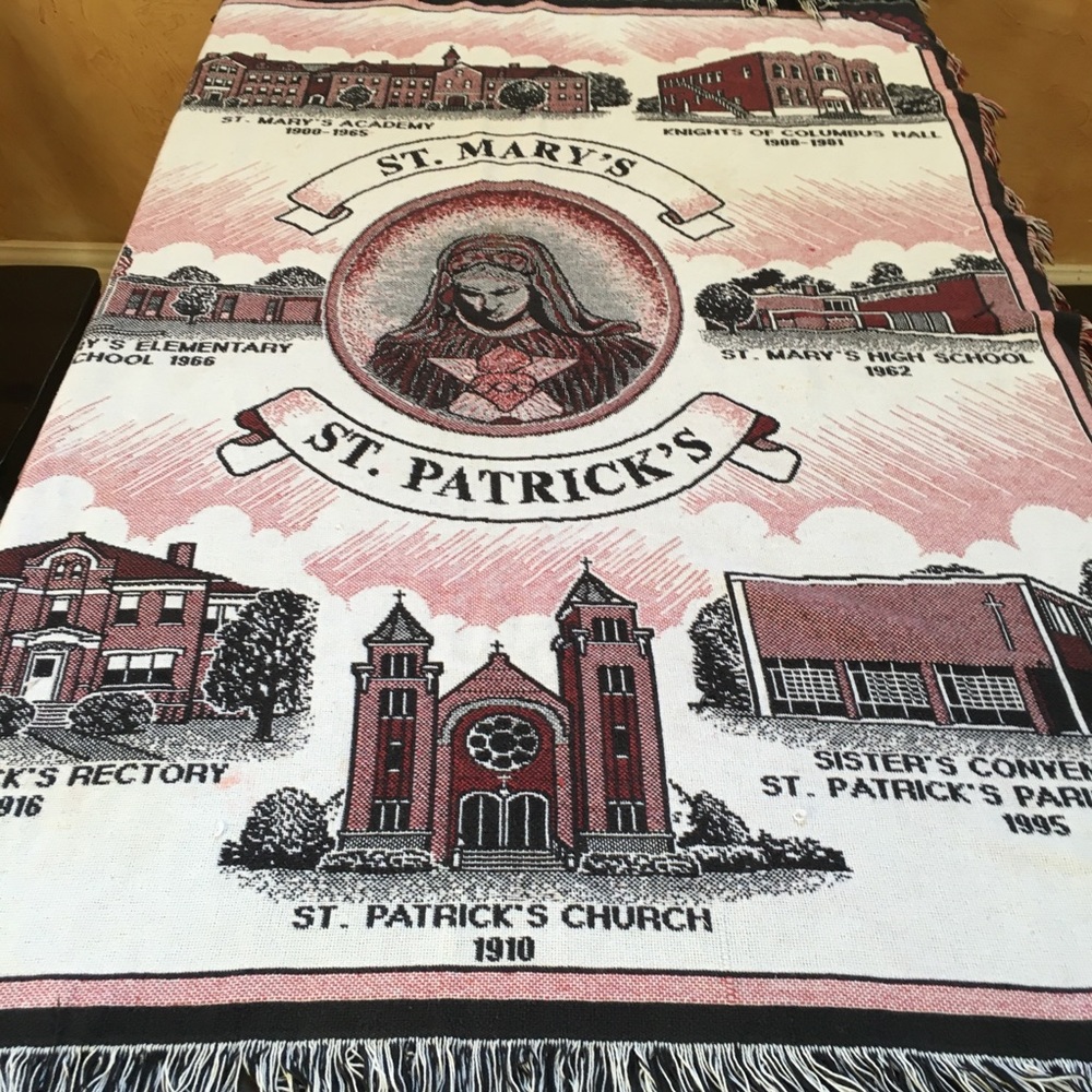ST.Marys ST.Patricks throw blanket catholic school